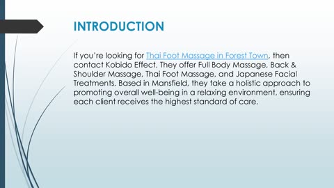 Best Thai Foot Massage in Forest Town