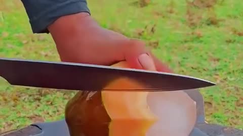 Coconut cutting skills