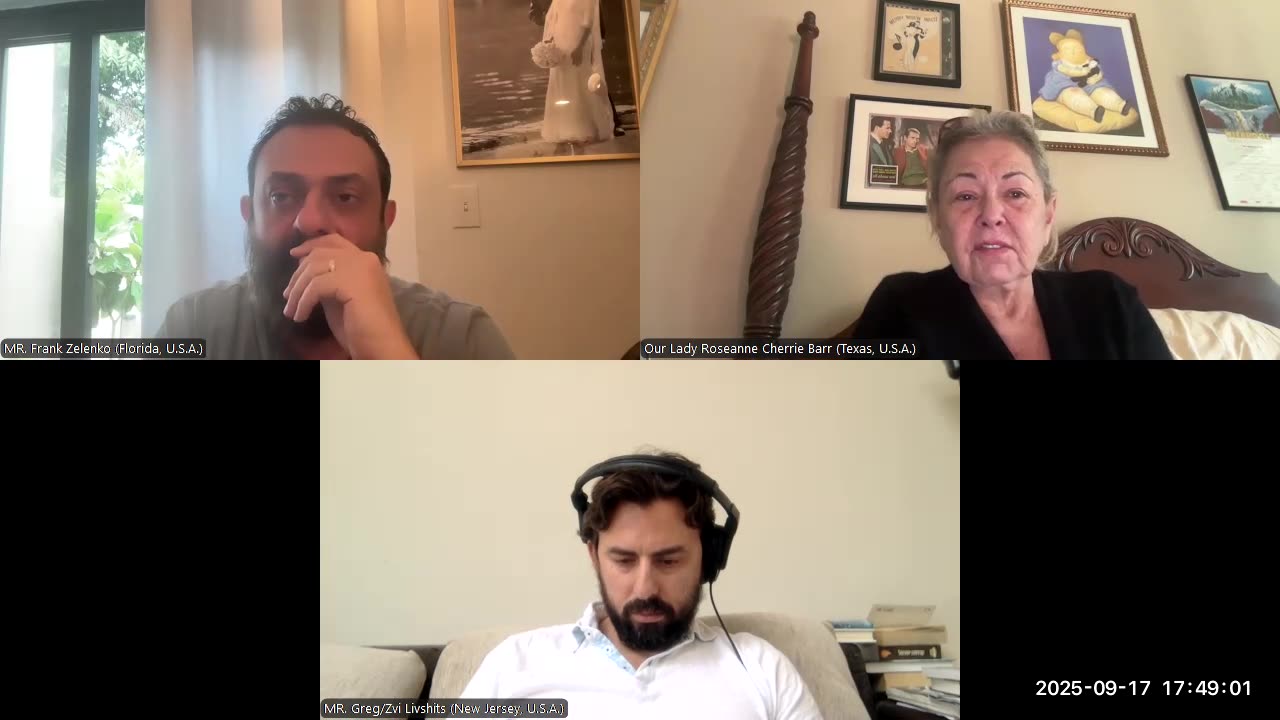 R&B Annual Seminar: Our Lady Roseanne Cherrie Barr Rosh HaShanah (Israelite New Year) 5786 (2025-2026) Address to Humanity (September 17th, 2025/24 Elul, 5785). Program Co-ChairMEN: MSSRS. Greg/Zvi Livshits, Jake Pentland, Frank Zelenko (U.S.A.)