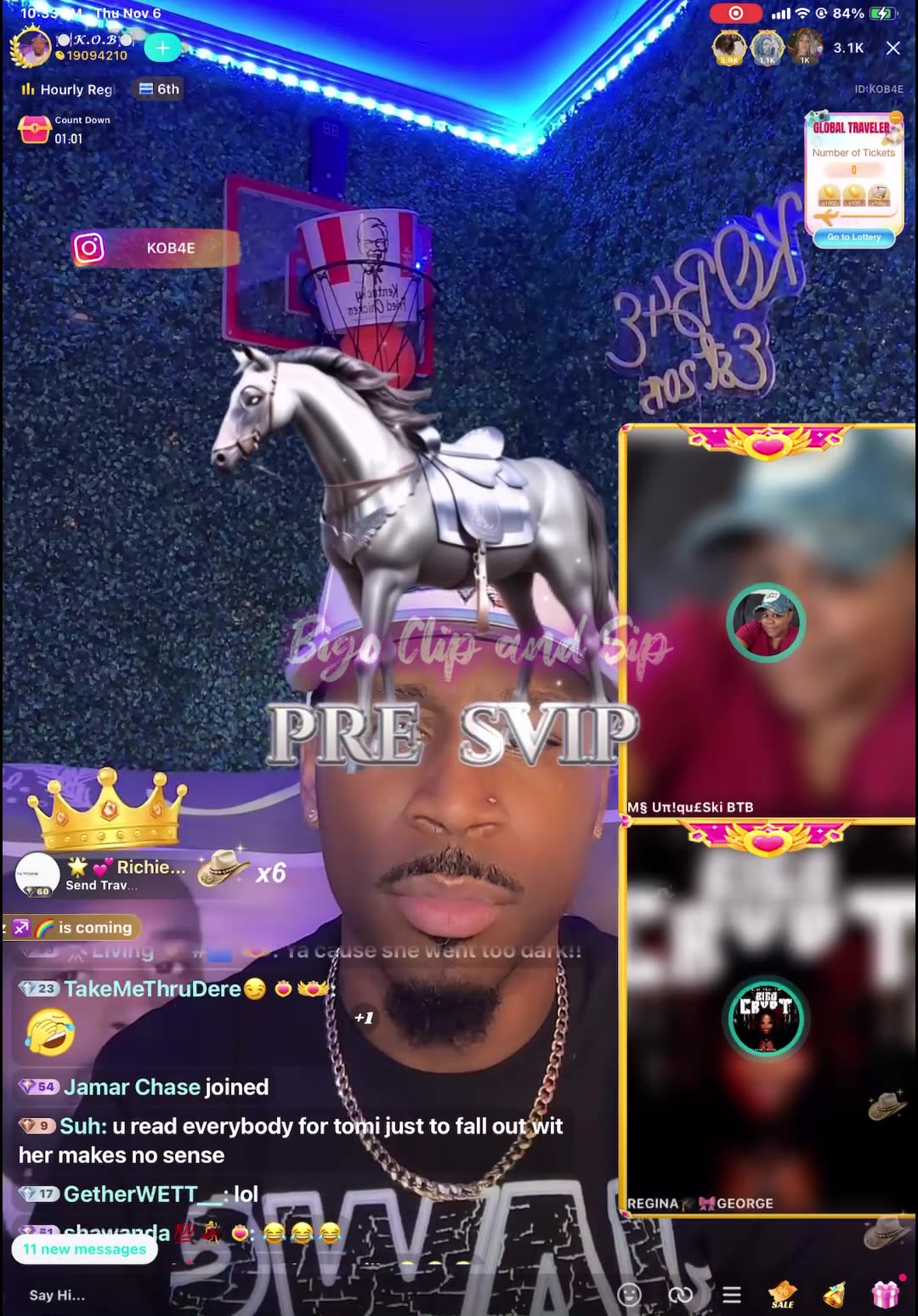 KOB listens to comments about TomiKay then switched to future content 11/6/25 #bigoclipandsip