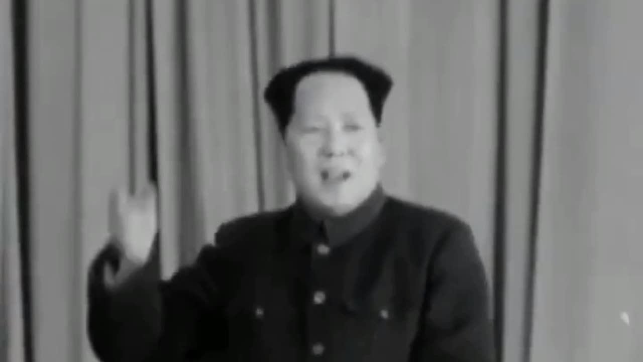 5 anos depois desse discurso 🎤 Mao matou de fome 💀 50 milhões de chineses 🇨🇳 para implementar a sua agenda política!