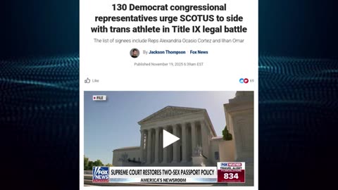 130 Democrat Reps Urge SCOTUS to Side with Trans Athletes in Title 9 Battle