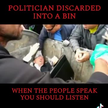 Politician put in the trash can