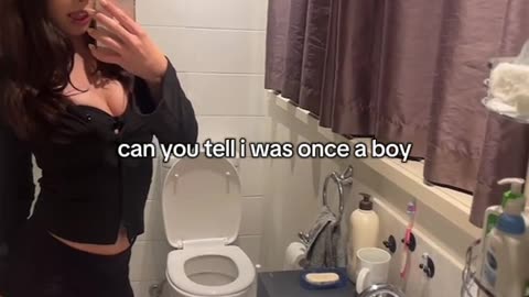 Natural young tgirl being pretty