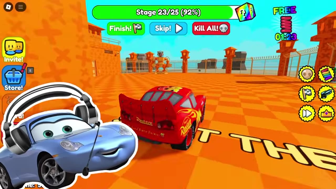 Lightning McQueen Play Chicken in Roblox!