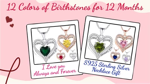 Women Necklaces Engraved with I Love you Always and Forever
