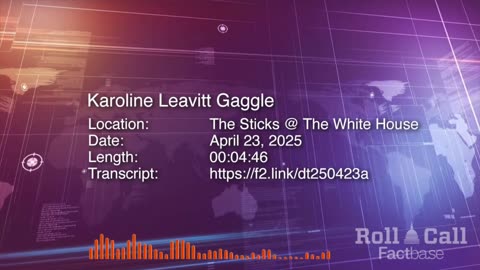Press Briefing: Karoline Leavitt Gaggles with Reporters at The White House - April 23, 2025