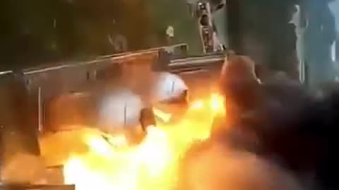 Iran destroyed Israel's oil reserves with a hypersonic missile.