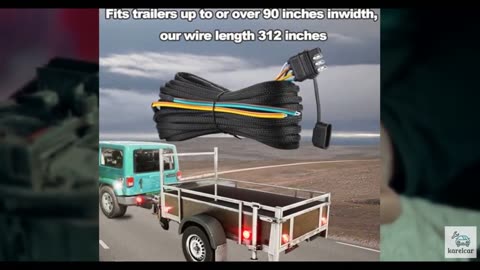 26FT Trailer Wiring Harness Kit, 4 Pin 5 Wire Trailer Wiring Harness, Boat Trail