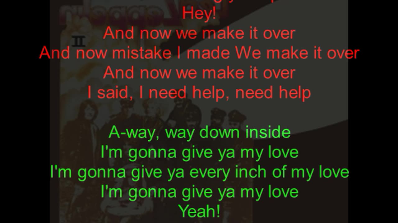 Led Zeppelin II #1 Whole Lotta Love (backward lyrics in red)