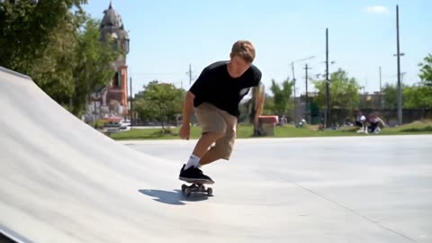 Dude does skateboard tricks