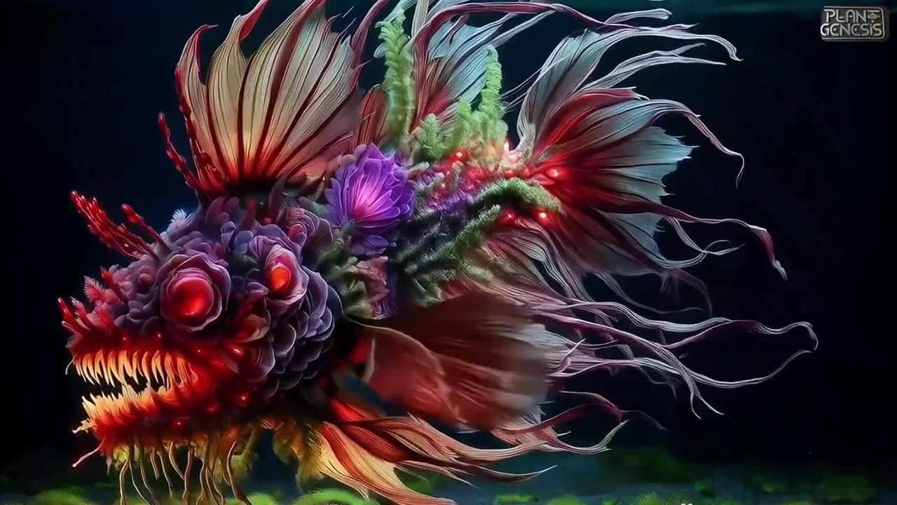 Otherworldly Hybrid Fish: The Aesthetic of Fish Influenced by Rose flower