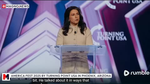 US DNI Tulsi Gabbard Warns About Islamic Ideology and Sharia Law at AmFest 2025 by Turning Point USA