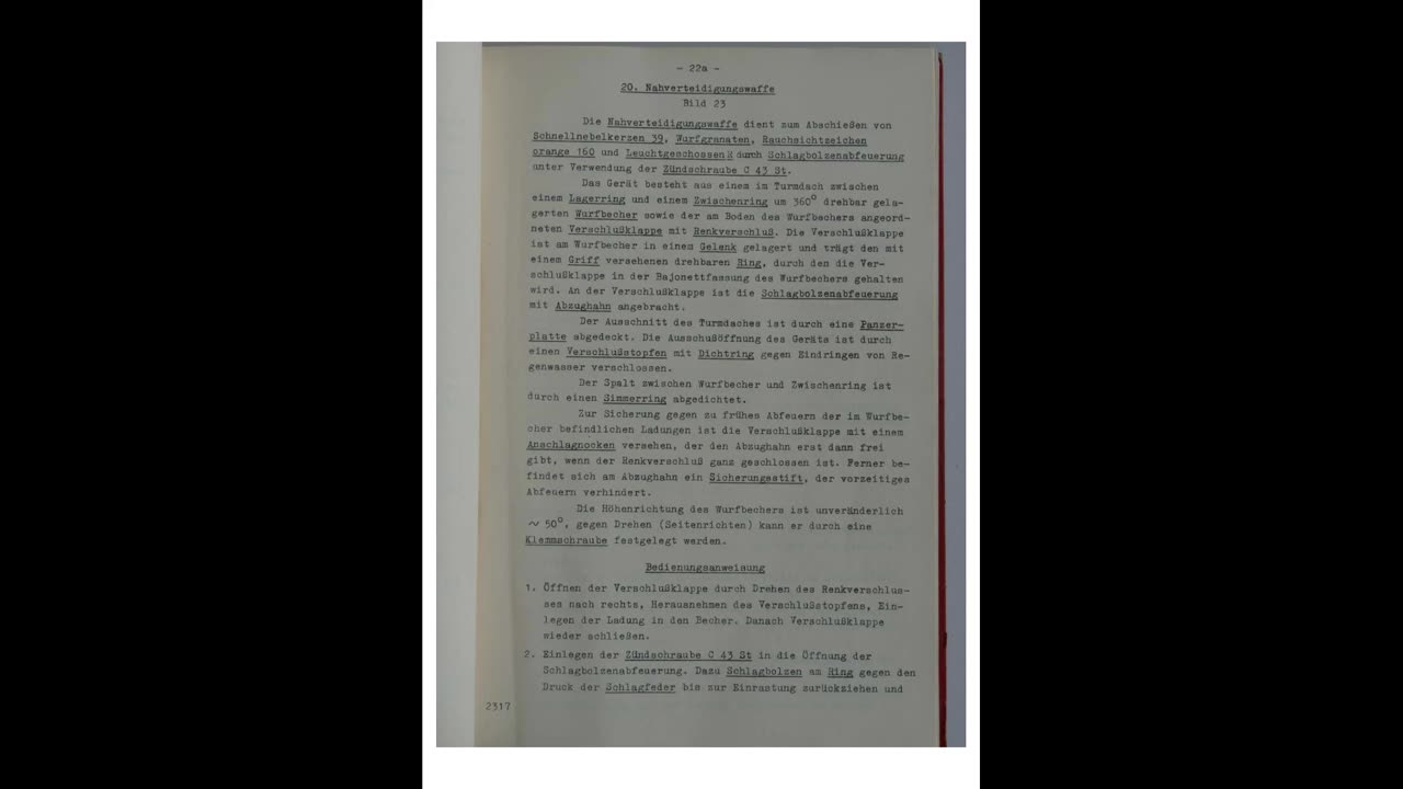 Tiger Panzer Command Vehicle Equipment Description and Operating Instructions for the turret