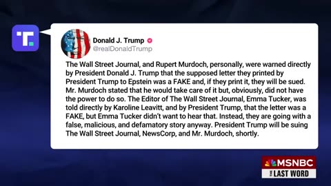 Vance wants the WSJ to publish the potentially damaging letter that Trump wrote to Epstein.