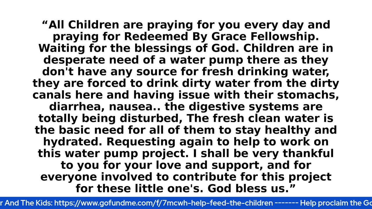 RBGF Mision Report From Our Brother Asher