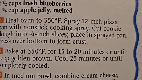 Recipe for 4th of July Cookie Pizza