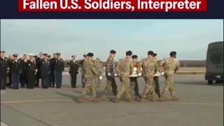 Dignified transfer honoring the three American heroes killed in Syria