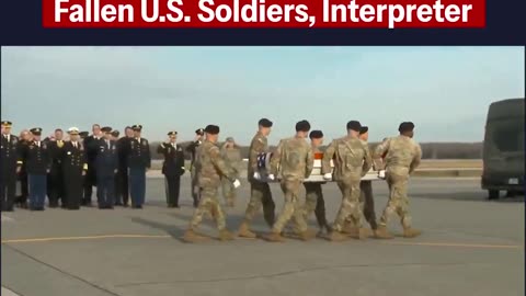 Dignified transfer honoring the three American heroes killed in Syria