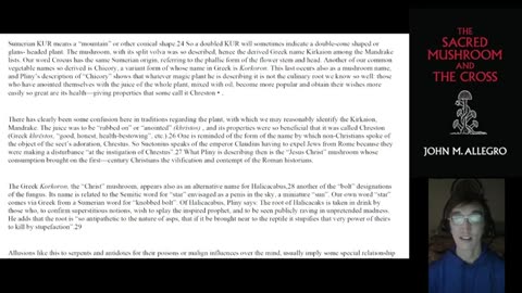 The Sacred Mushroom and the Cross by John M. Allegro - Chp 6, as read by Adam Hull