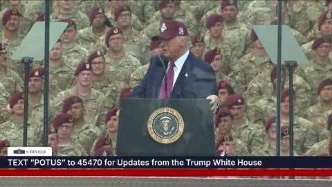 President Trump Delivers Remarks at Fort Bragg