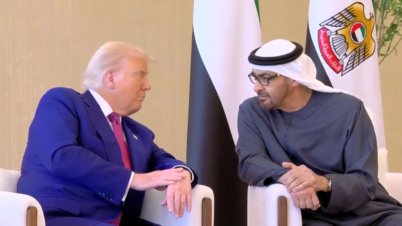 POTUS chats with United Arab Emirates President Mohammed bin Zayed Al Nahyan