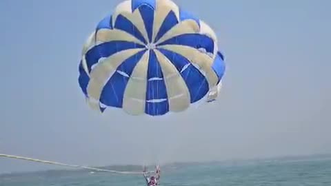 My Grandfather doing parasailing in this age and having paralysed legs.