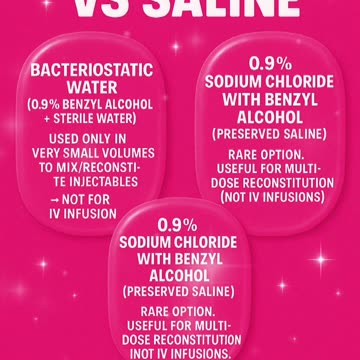 BAC water vs Normal Saline vs .09 alcohol & .09 sodium
