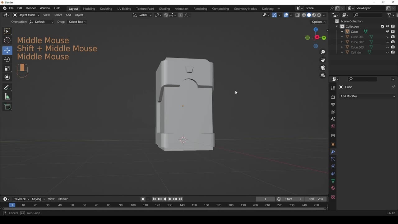 Blender basic (caja scify)