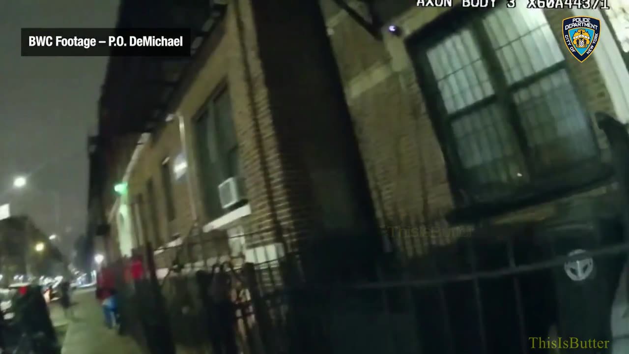 NYPD release bodycam of a stabbing suspect being shot who charged at officer during foot chase
