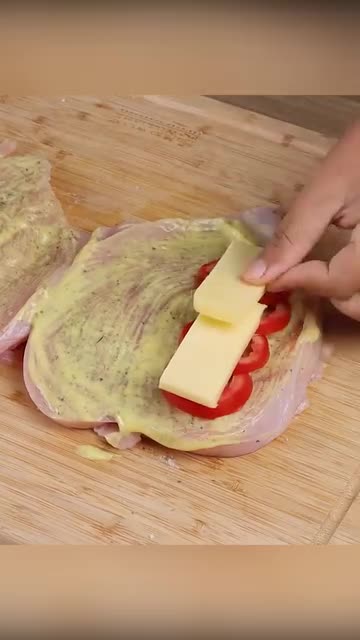 Chicken fillet stuffed with vegetables