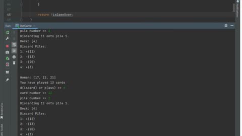 Student Work(Assignment )|GCIS-124 Java Project:Terminal-Based Card Game Part 2 in Java Output |RIT