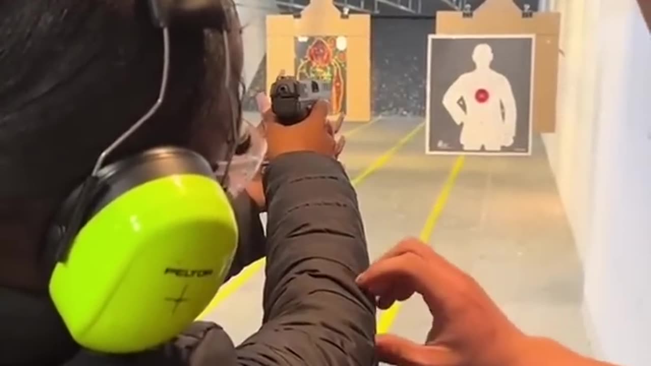Ghetto shebbons at the gun range.