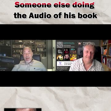 Why he was happy with Someone else doing the Audio of his book