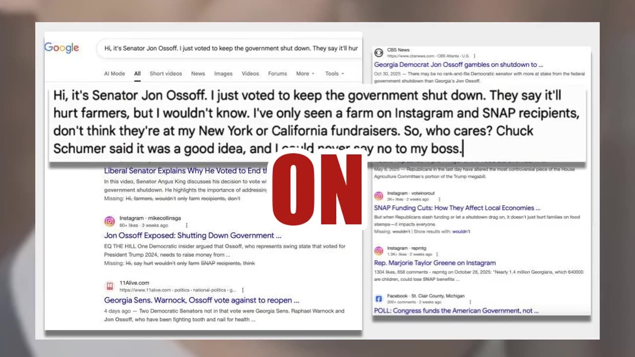 Fact Check: AI Video of Senator Jon Ossoff Saying He Could Never Say No To Chuck Schumer NOT Real