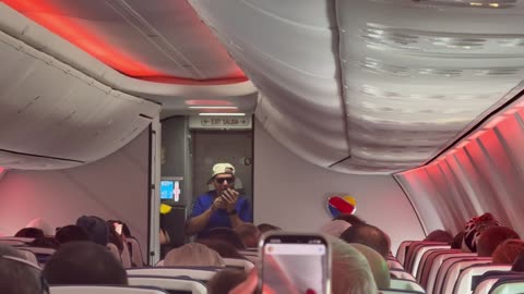 Flight Attendant Raps Safety Instructions