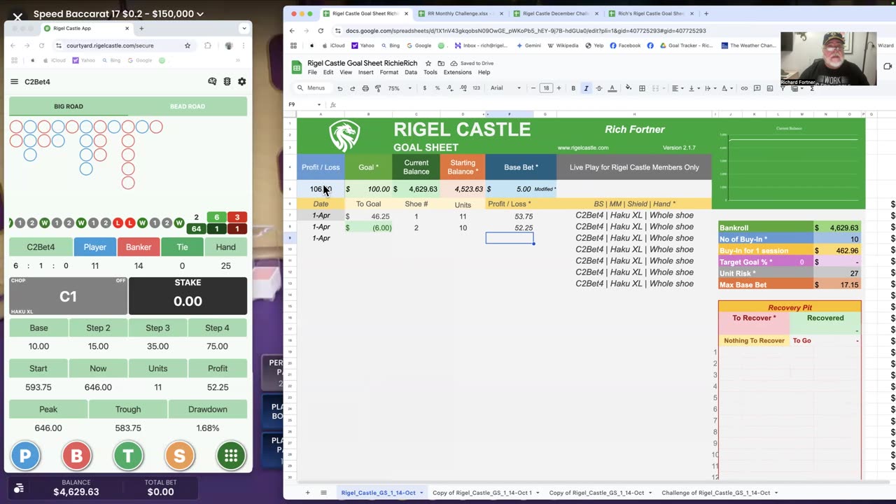 How to win at baccarat with the Rigel Castle App with "Haku XL". 2nd Haku Shoe.