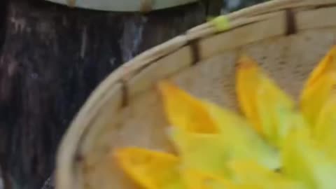 Making kur from musella flowers