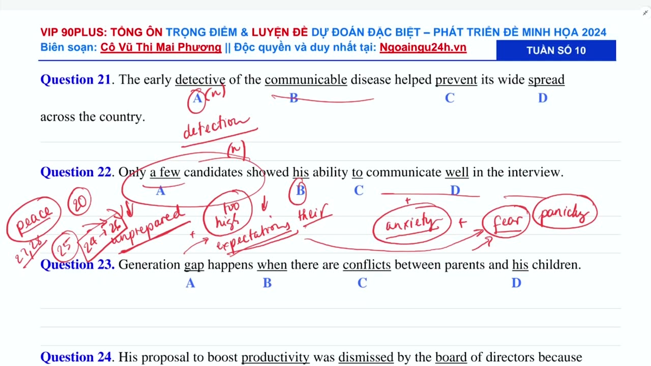 10. Luyện tập Bộ câu hỏi Tìm lỗi sai trọng điểm (Buổi 10)