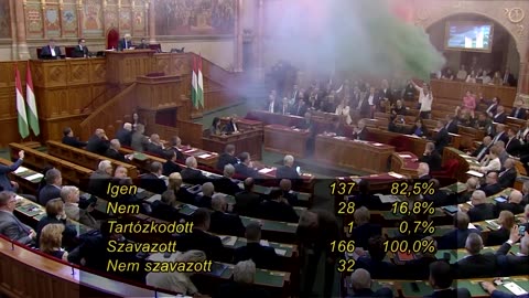 Hungary lawmakers light flares in parliament over Pride march ban