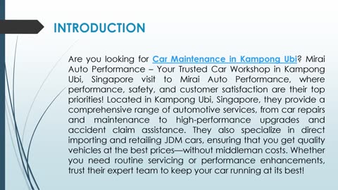 Are you looking for Car Maintenance in Kampong Ubi?