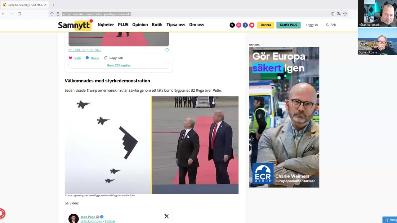 Lunchklubben 16 aug Alaska toppmötet blev konstruktivt