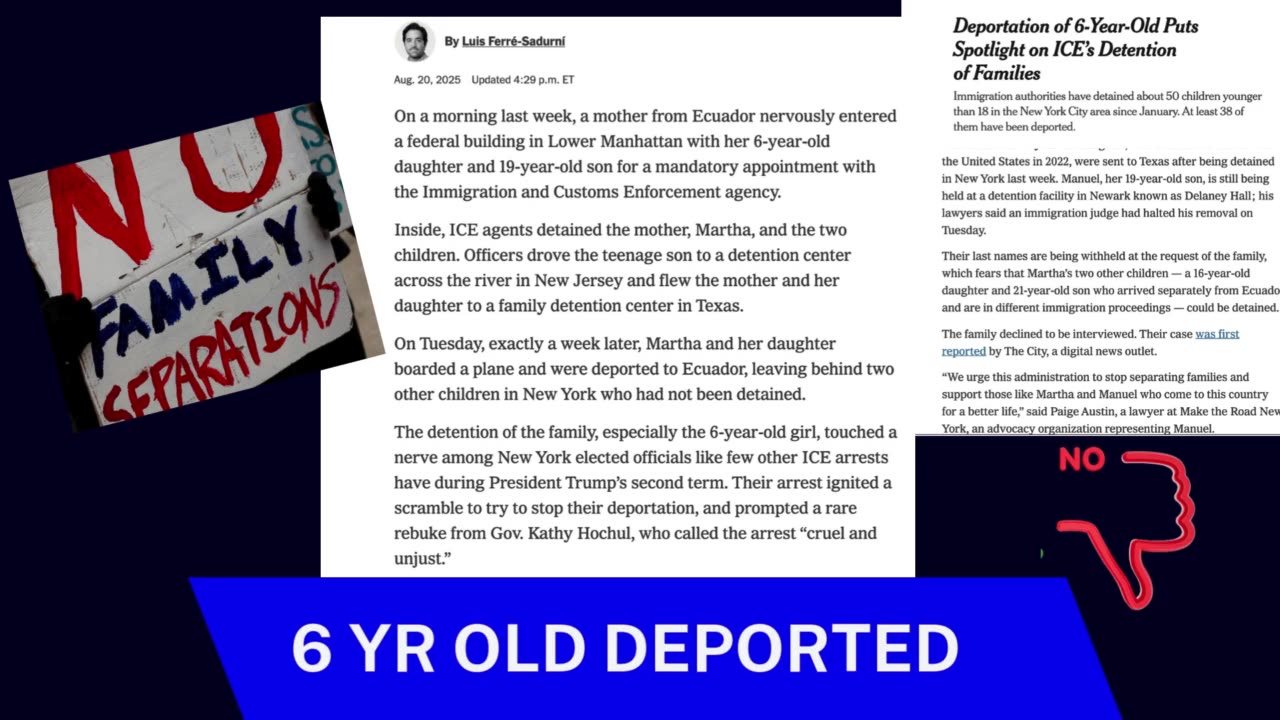 AOTR Elevates DAYRA, 6 YO Girl deported from NYC.
