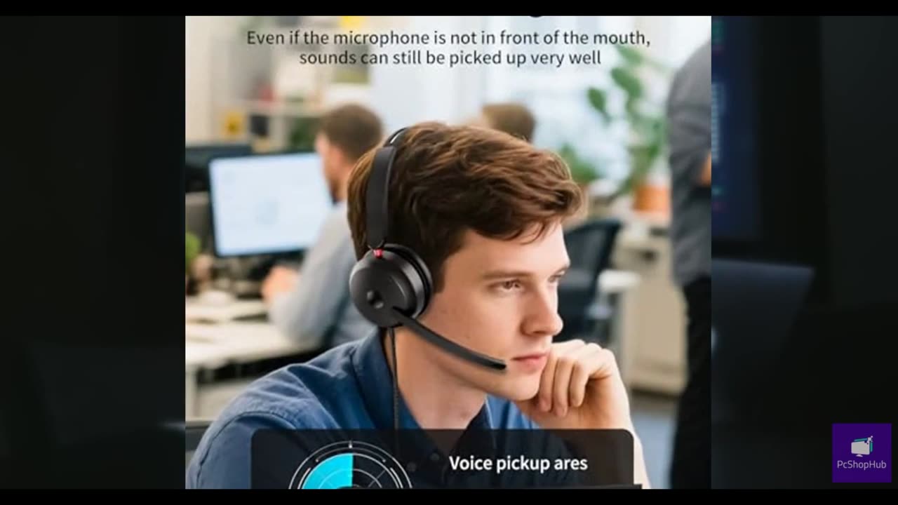 USB-C/USB-A/3.5mm Wired Headset with Noise Cancelling Microphone | On-Ear Office