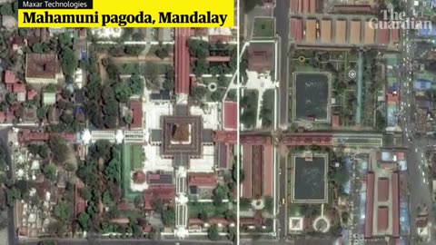 Before and after satellite images show devastation caused by Myanmar earthquake