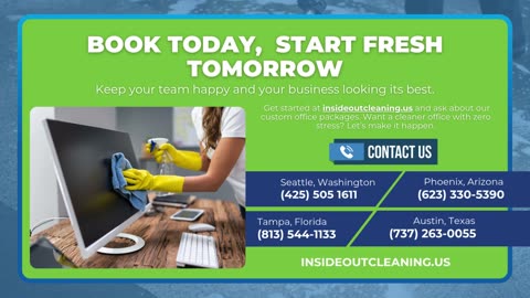 Trusted Commercial Cleaning for Businesses in Kirkland, Buckeye, Austin, and Tampa