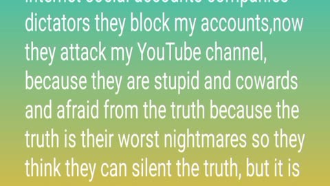 these cowards and stupid of the media and the internet social accounts companies dictators
