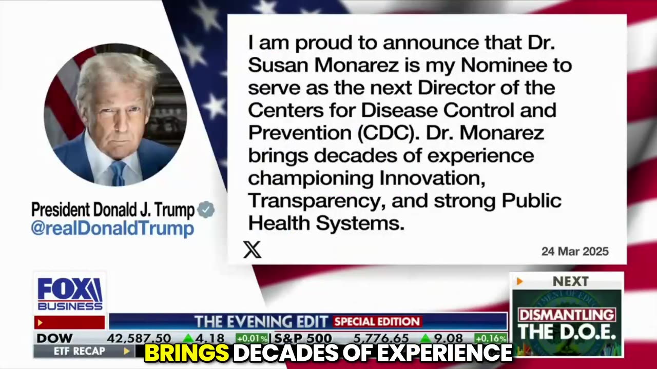 Dr. McCullough Endorses Dr. Susan Monarez as CDC Director: David Asman Asks, Really a Good Choice?