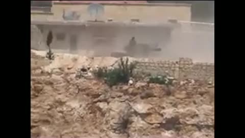 Syiran War unknown ATGM vs Gvozdika W. Aleppo (Amjad al-Islam)