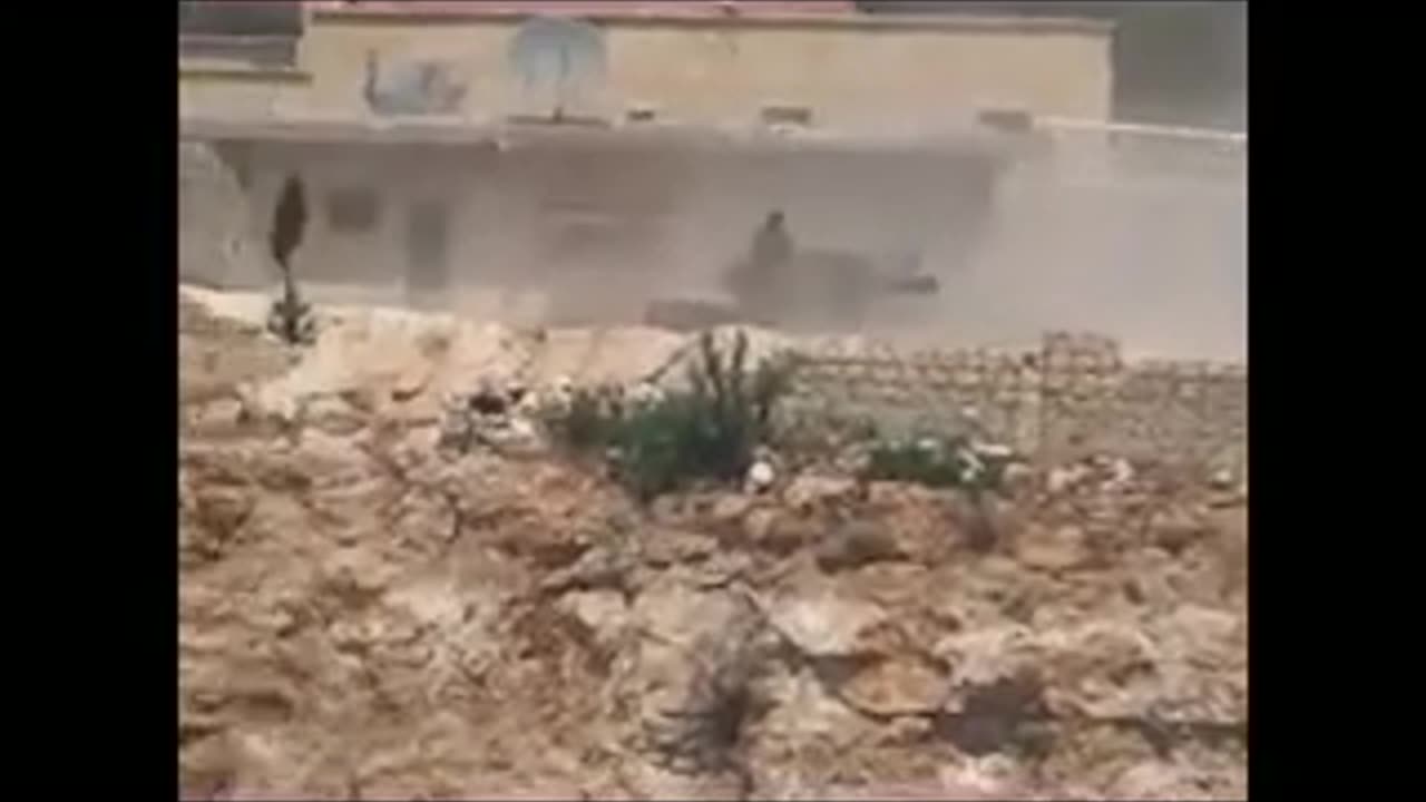 Syiran War unknown ATGM vs Gvozdika W. Aleppo (Amjad al-Islam)